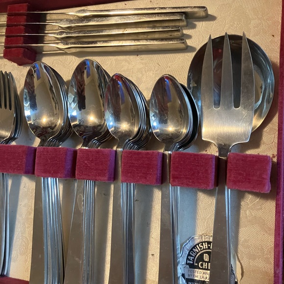 Vintage 60S SOLA HOLLAND STAINLESS CORA MODERNIST FLATWARE SET 74 Pieces - Picture 2 of 6